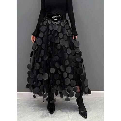 Retro A-line skirt with large swing skirt复古a字裙大摆半身裙