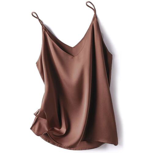 Solid color V-neck slim fit suspender women纯色V领修身吊带女