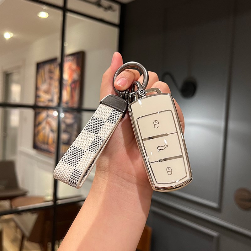 大众迈腾B7钥匙套老款CC启动汽车12/13/15/16款男女扣壳