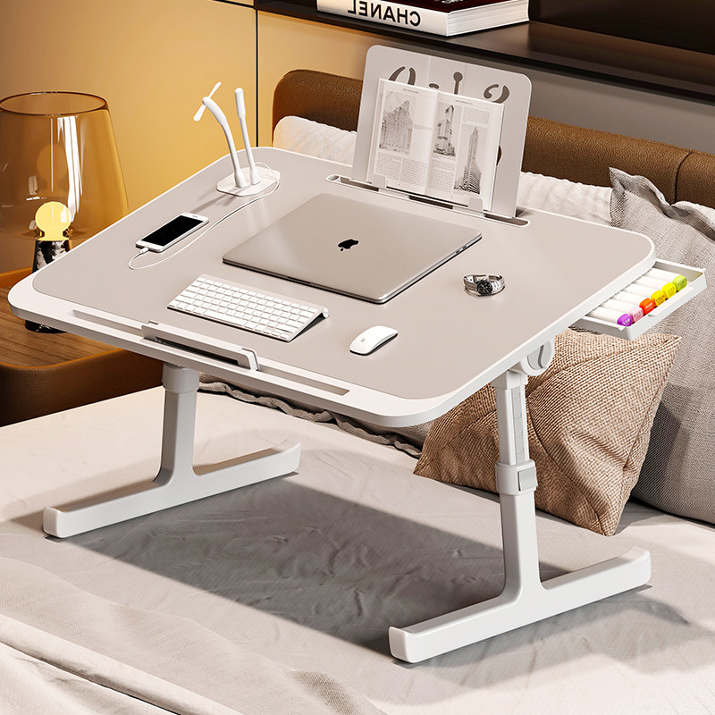 床上小桌子可升降懒人电脑桌宿舍学生写字桌家用飘窗卧室折叠书桌