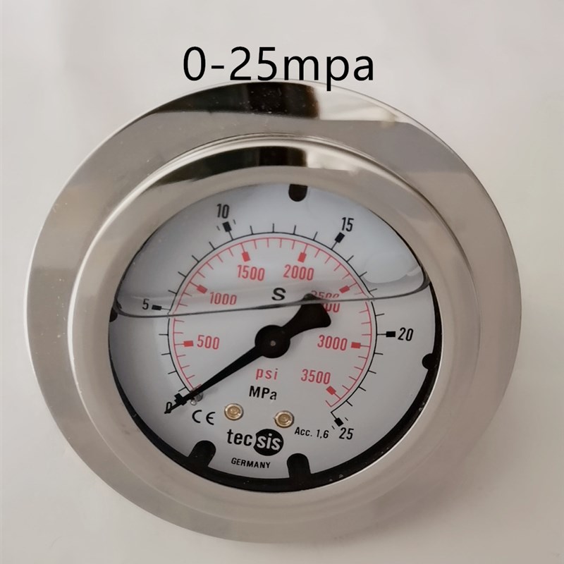 tecsis泰科思轴向压力表油压表P1453液压表60mm注塑机支架油表