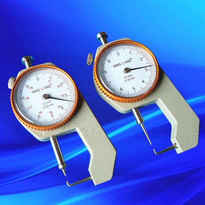 上海恒量 弯尖头测厚仪0-10*0.1mm/0-20*0.1mm测厚规测管厚度表