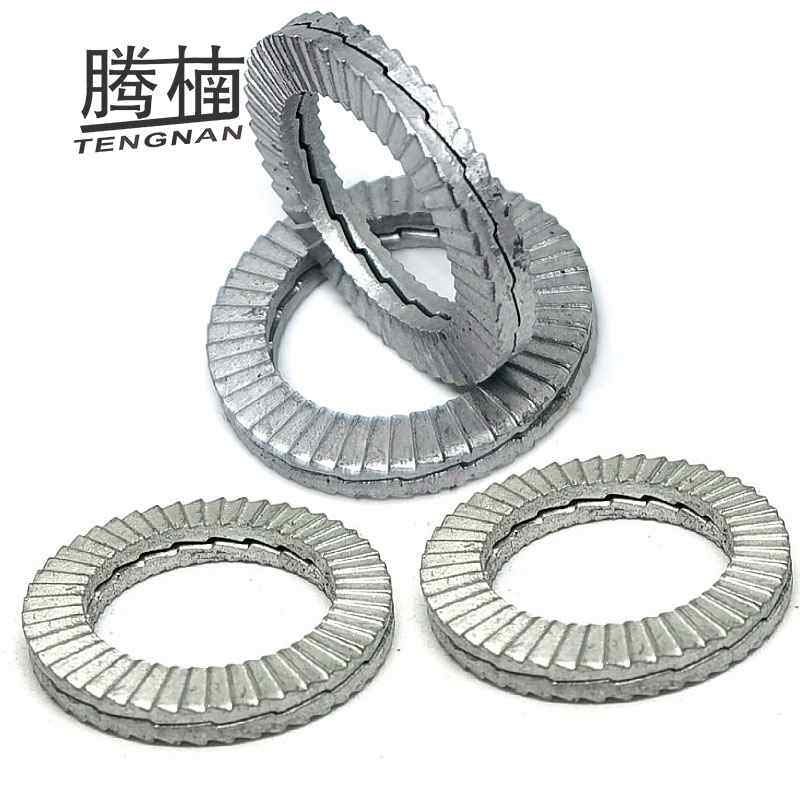 腾楠DIN25201双叠自锁垫圈防松垫圈M3-M50达克罗双面齿锁紧垫片