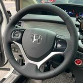 20款 本田九代思域方向盘套真皮13 杰德把套手缝全包 15款 专用于12
