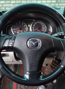 04-15款马自达6方向盘套真皮奔腾B70马自达3/5把套专用手缝全包款