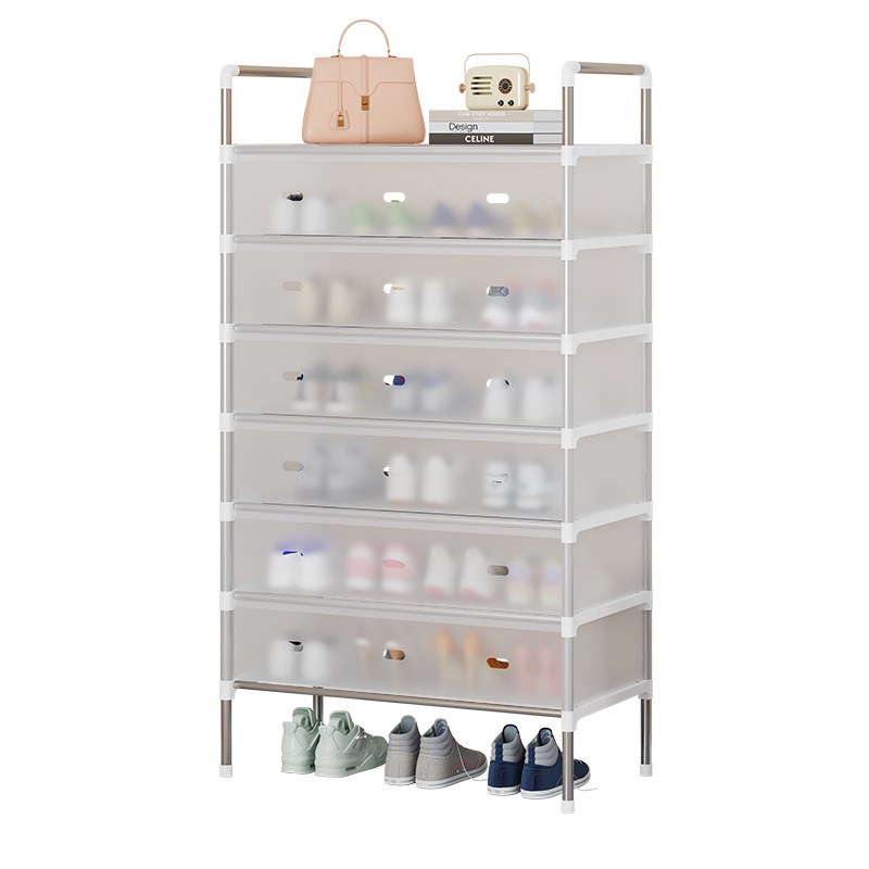 速发简易鞋架多层组装简约防尘收纳门架口多功能家省经济型用空间