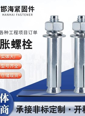 速发国标膨胀螺丝镀锌加铁长螺栓M6M8M10M12M14M1602M空调支架膨