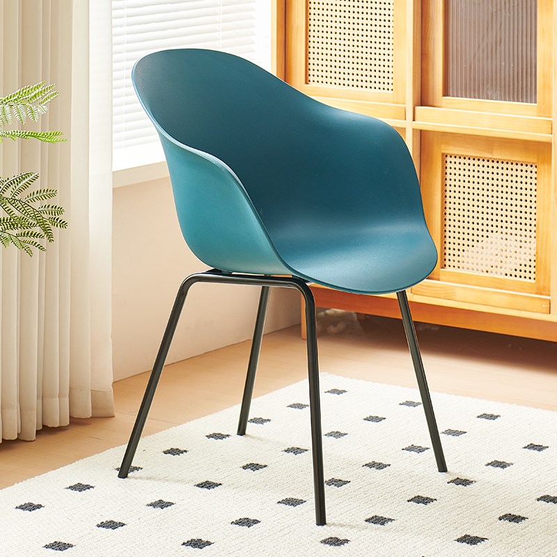 速发家用简约扶手靠背椅意设计师创餐椅子会议办公前台接待洽谈椅