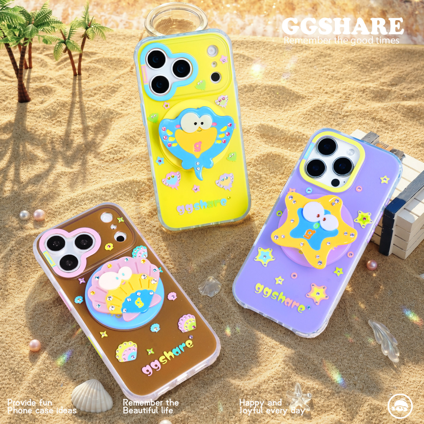 GGSHARE寄居蟹原创设计海洋系列iPhone18promax手机壳 适用新款苹果17保护套防摔16超好看15带磁吸支架手绳14