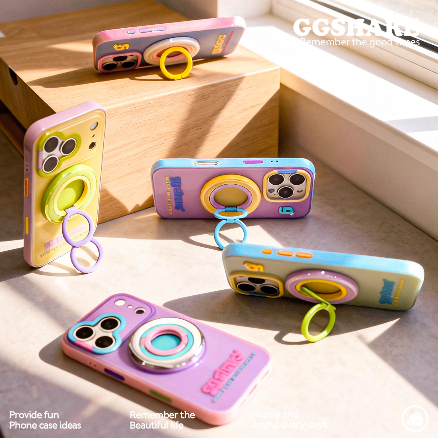 GGSHARE寄居蟹三折叠磁吸圈圈iPhone17手机壳适用苹果