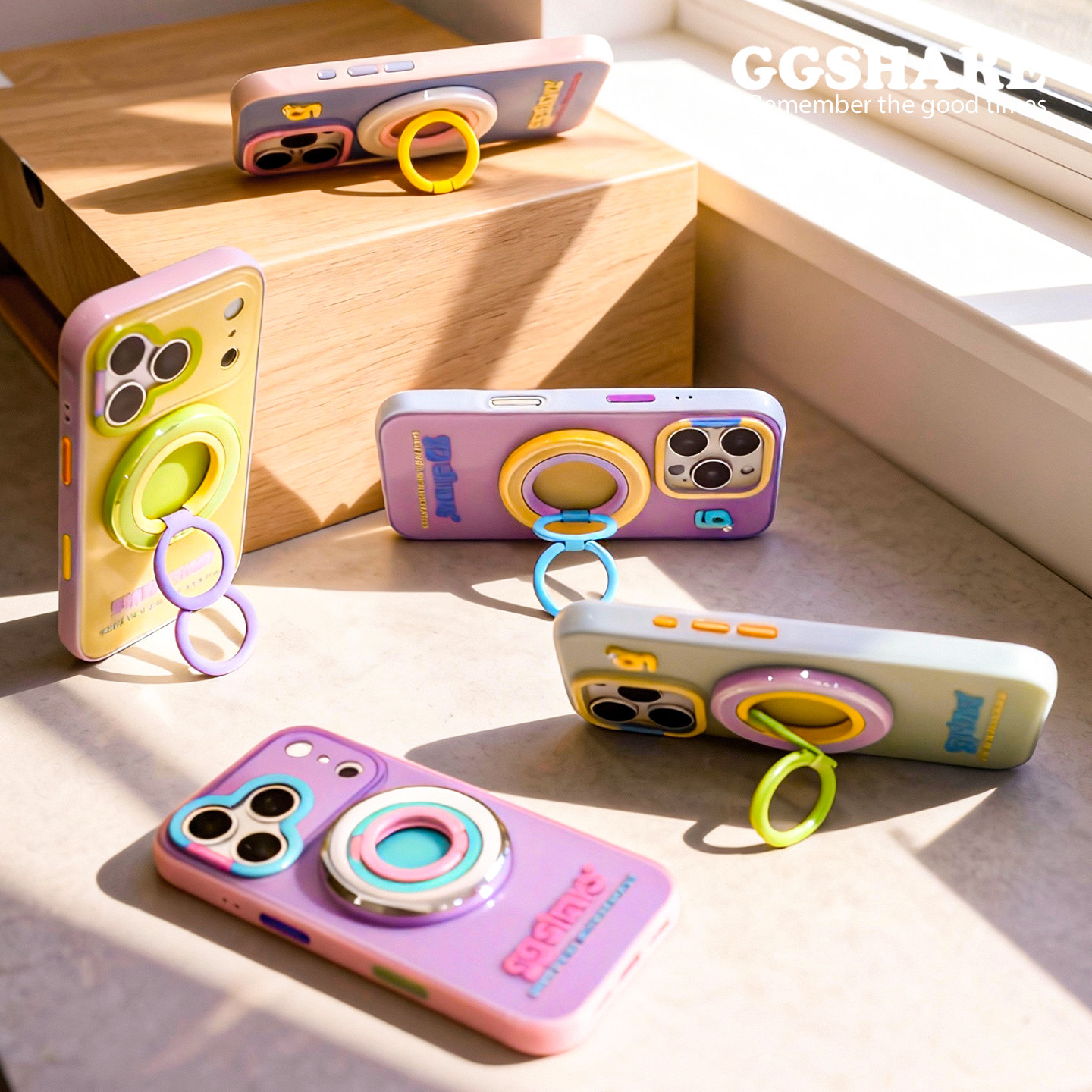 GGSHARE寄居蟹三折叠磁吸圈圈iPhone17手机壳适用苹果16 promax保护套新款15手机套带支架14防摔高级感超好看,3C数码配件,手机保护套/壳,淘宝优惠券,粉丝福利购,淘宝优惠卷