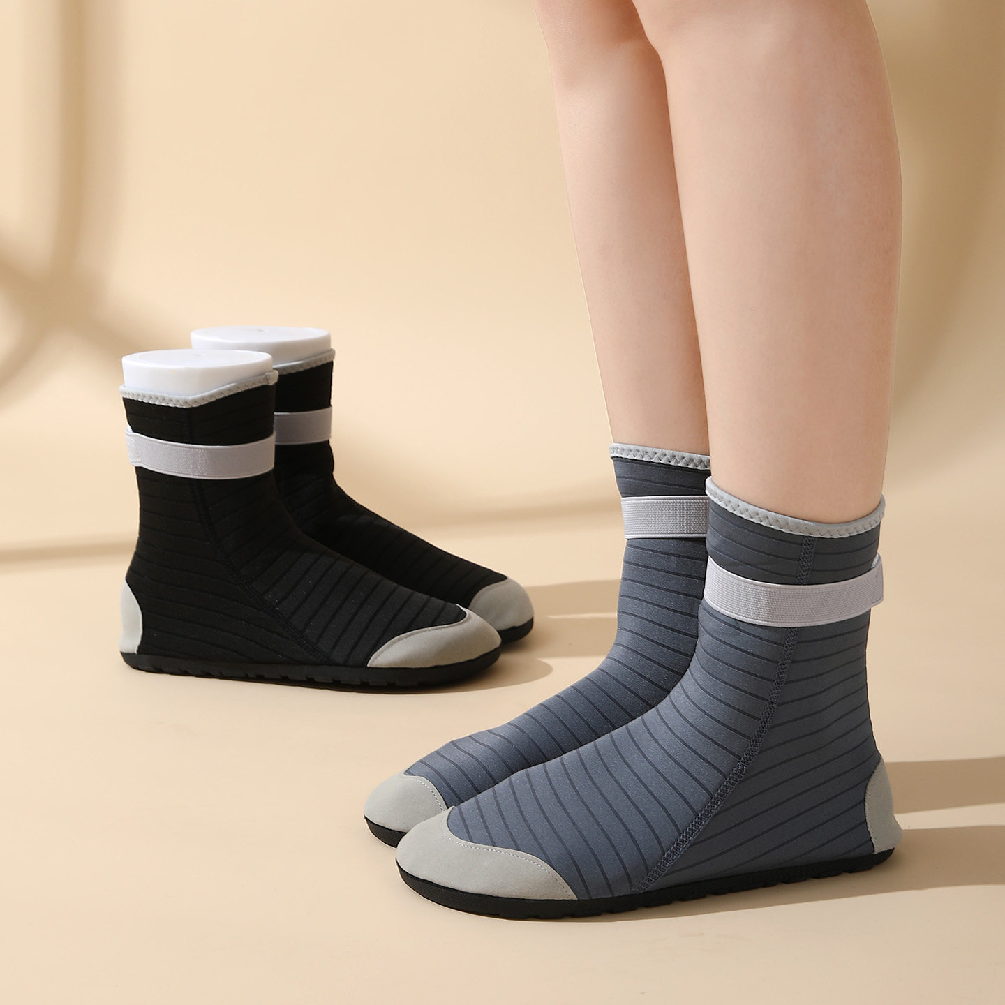 成人高帮沙滩鞋沙滩袜游泳潜水浮潜防滑溯溪鞋男女软底速干赶海鞋