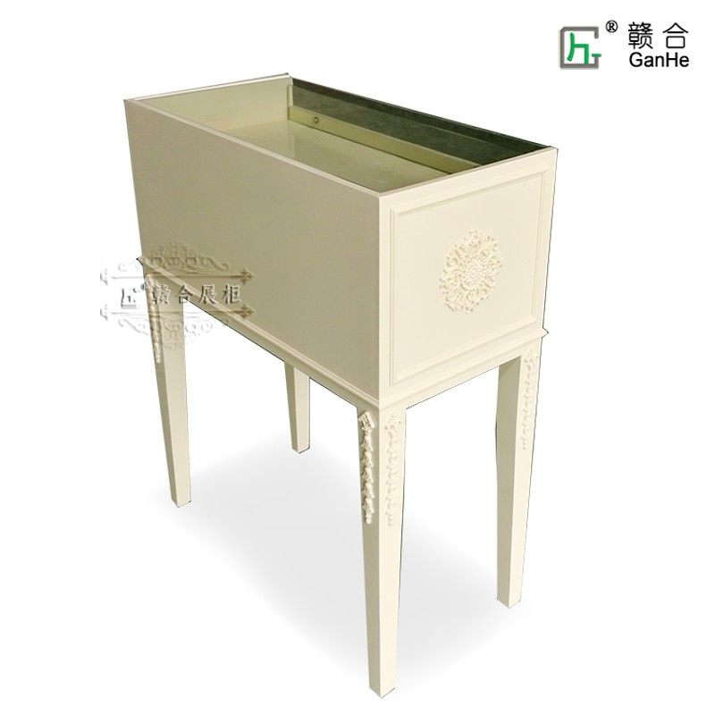 速发饰精首饰展示柜玻璃柜示中岛展示桌雕花烤漆柜台欧式展台柜品