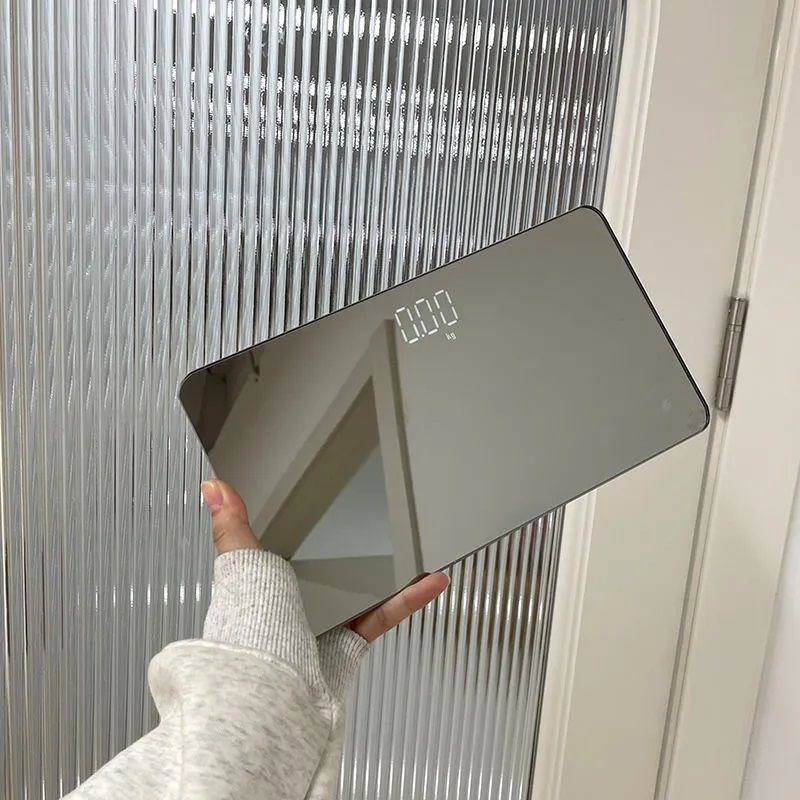 速发镜面体重秤小型迷你家用电子秤便携体脂秤称重精准宿舍人体秤