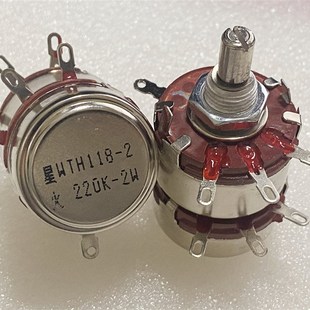双联旋转电位器轴1M 4K7 10K 470K268 速发WTH118 220K L碳膜