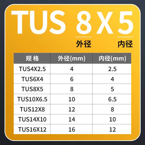 现货聚醚酯TUS气管高柔软软管机械手尼龙拖链专用M管0805/1065防