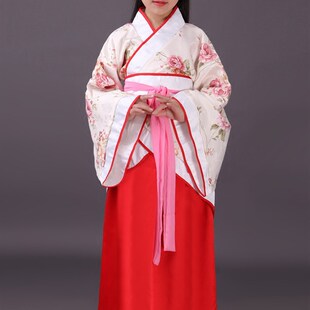 蛇年新款新款古装女孩儿书童幼儿宝宝国学汉服曲R裾服装表演出三