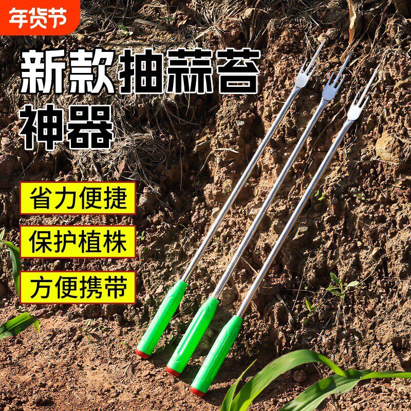 速发新款蒜薹收割刀抽蒜薹神器拔割划打抽蒜薹的工具加长提蒜薹苗