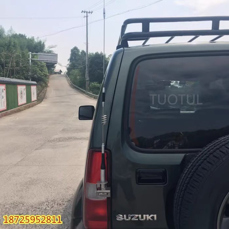 速发铃木吉姆尼专用改装车载电台手台天线不锈钢防盗支架卡夹边