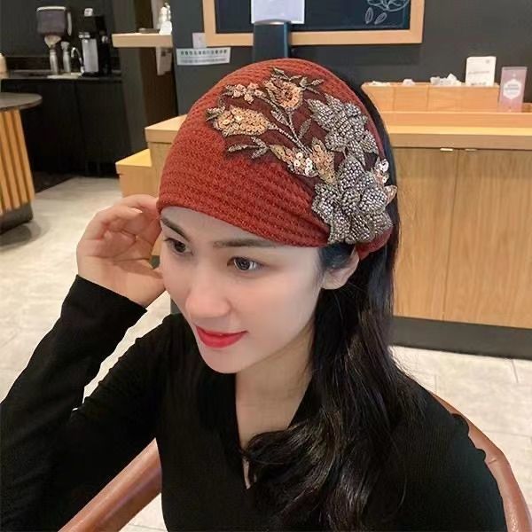 现货春秋款包头帽女士新款洋气时尚盘发遮白发头巾帽民族风帽子女