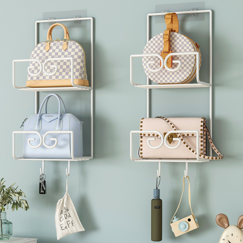 速发收纳神挂包架器书用门后墙上放包置物架卧室家包隔板架收纳袋