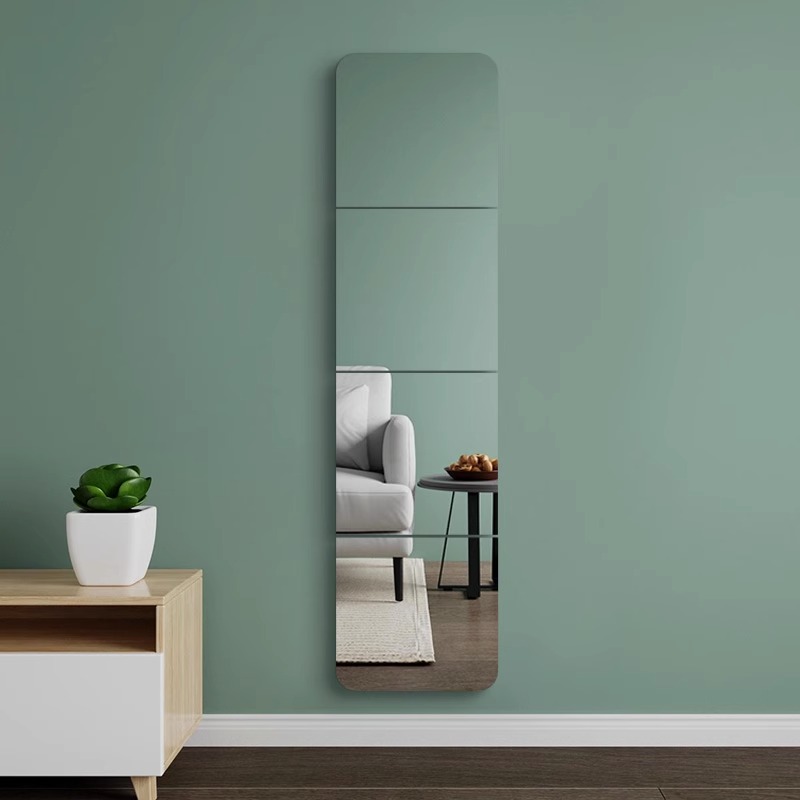 速发镜子镜宿舍身墙自粘穿衣试家用客厅超清全贴镜墙面贴片镜衣镜