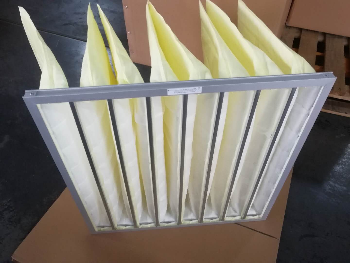 速发中效袋式F6F7F8F铝合静过棉袋式空调电滤网防尘复框镀锌框