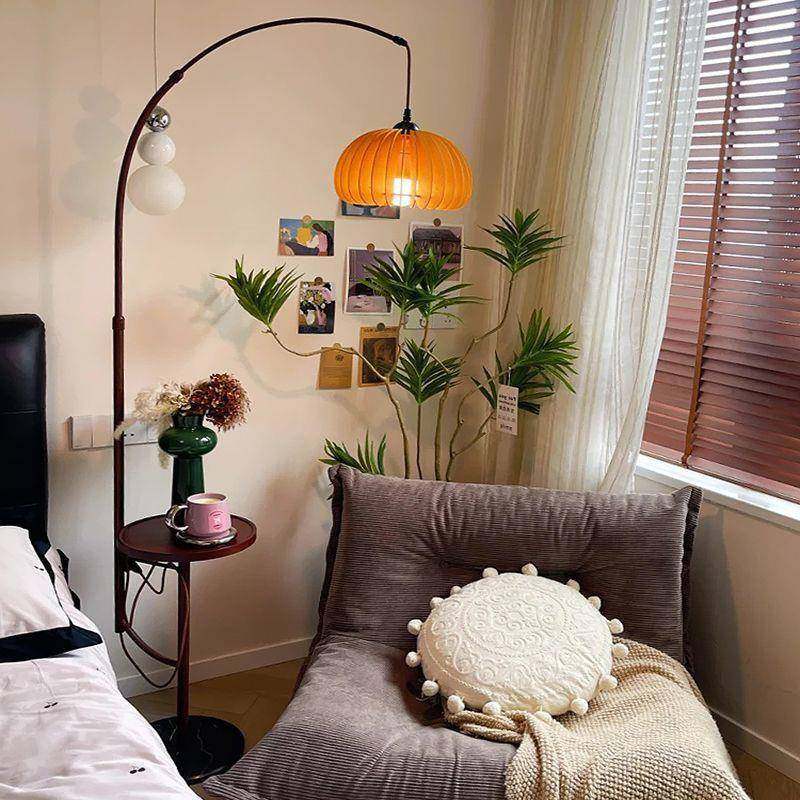 美式复古南瓜置落0地灯225新款客沙LEV发旁氛围灯中物古装饰立式