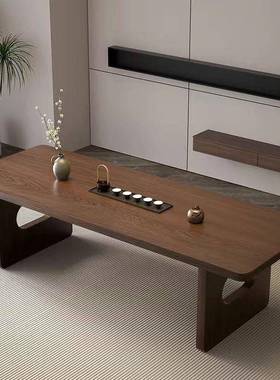 实木中泡大板茶桌WBB简椅组合现代约原木式轻奢客厅家用办公室长