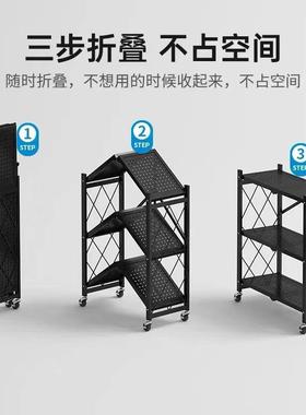 免安装可物动书架移QBP艺落地带轮客厅折铁叠置架卧室收纳简易小