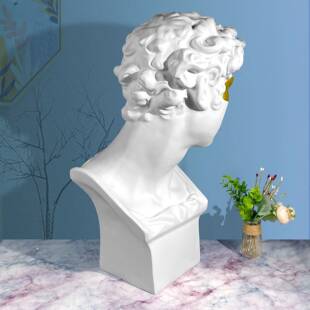 60c第卫m小摆件蒙眼美奇树脂头像雕石像雕塑欧式膏像BSZ别墅玄关