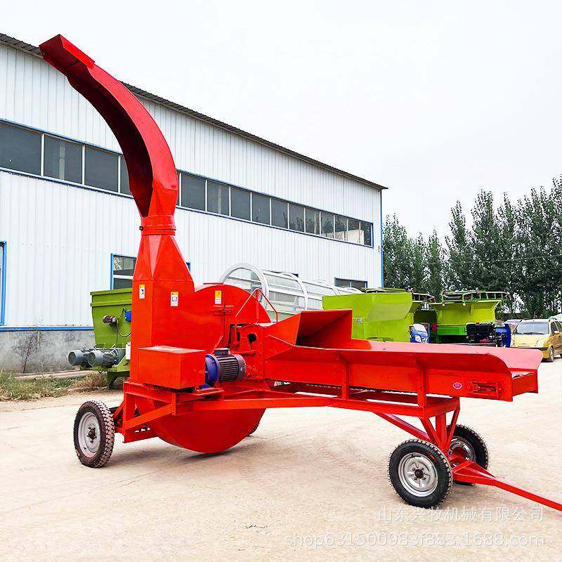 柴草油力三轮铡草车动进料秸秆切段机饲揉XCU动自丝机操作简介