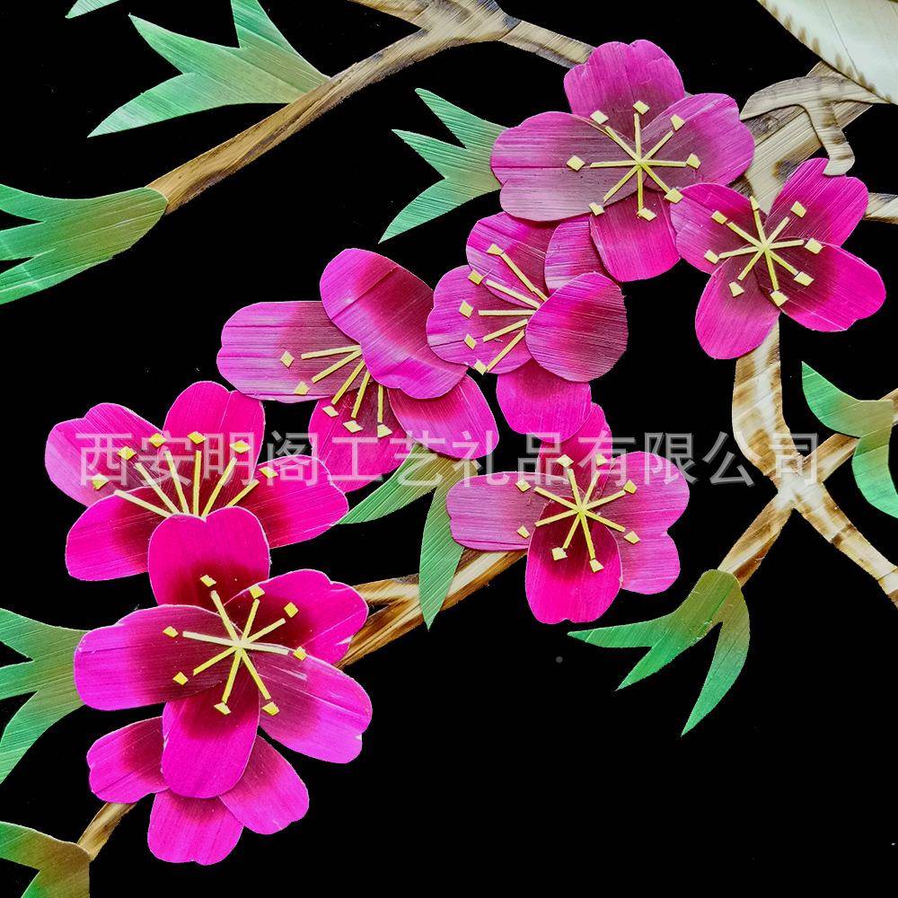 民间秆工艺术品芯麦秸QCY芦苇画画中式居家装饰画厂家