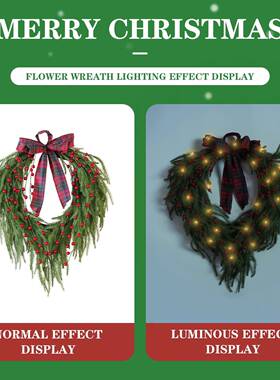 现货跨境热卖欧美RYD圣款Chritmas爆新品s聖誕節类装饰用品诞花环