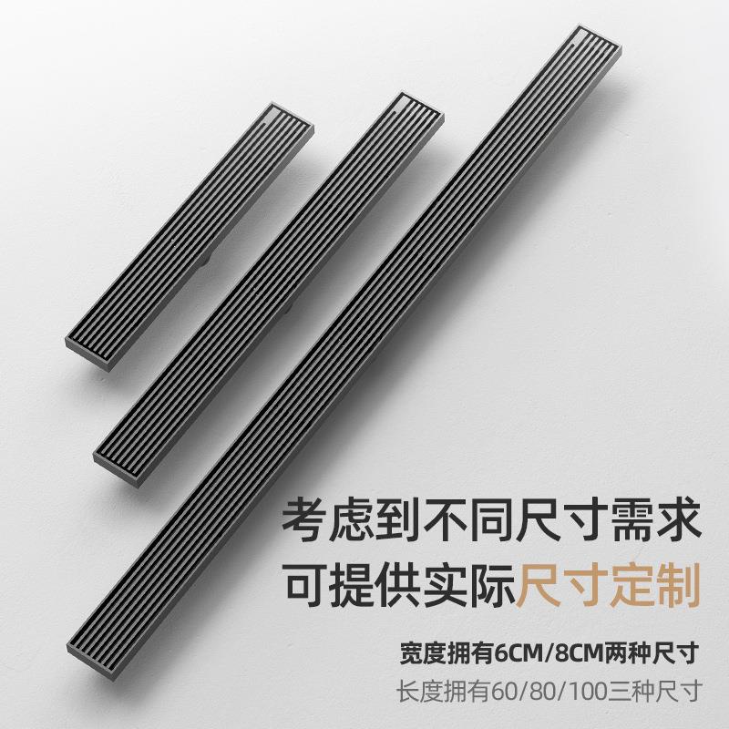 全铜长地漏防臭器大排水长量条型淋浴长房浴室长ZQA方形加中侧排