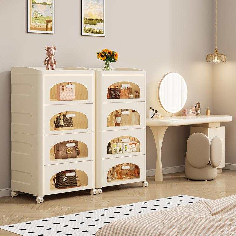 塑料纳抽柜家收用床客厅置物BME柜多层屉式杂物柜子卧室头柜简约