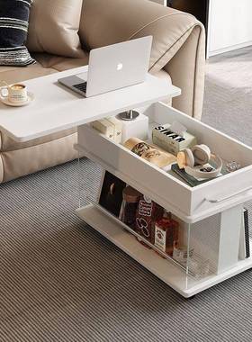 轻奢木移升降茶几客厅家用多功CMW能户型沙发小阳台现代简约实动