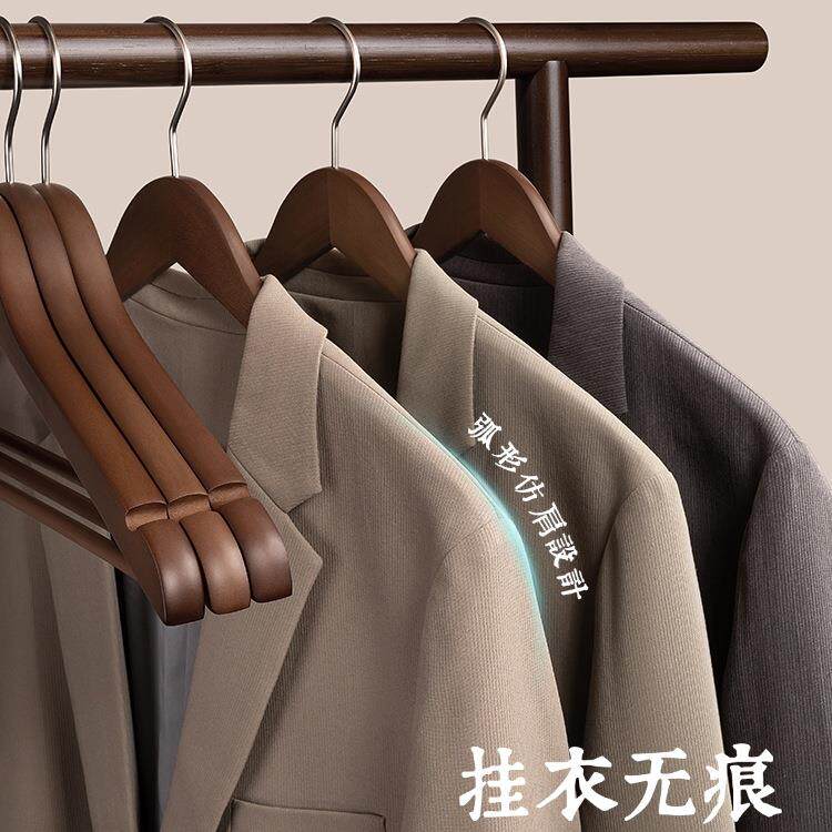 木质架家衣用挂服衣防实木衣撑无痕滑酒店装店86351899木头衣架子