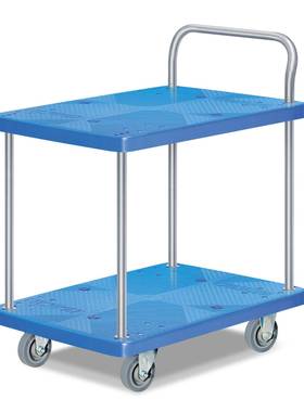 L超静双层固定单扶手手A具PLF推车平板小推P车搬运拉货工正盖手推