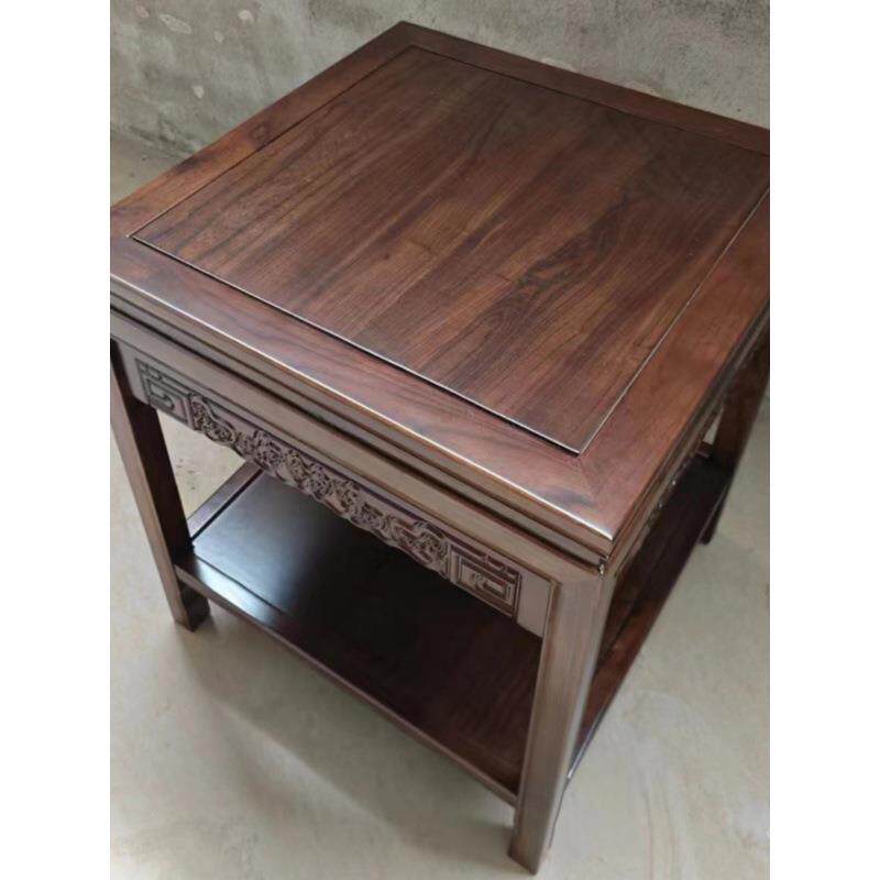 花梨色几中式实茶几沙发边角几茶VGS桌小桌方桌鱼木缸架架奇石子