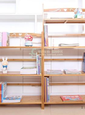 置书架简儿童收纳多层实木客厅物架子楠桌竹FLH学生面上小书柜落
