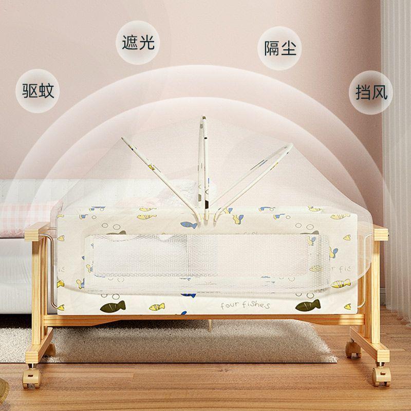 实木婴床1岁摇摇安婴抚床可移动摇篮睡椅床宝宝儿儿床摇RDZ篮摇床