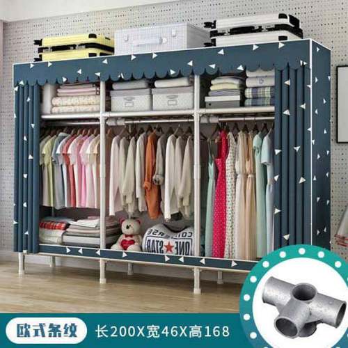 加粗钢管衣简易布衣柜布QVG家柜用租卧室简约现代艺衣橱收纳柜出