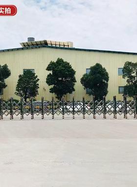 电动伸缩ENV门动门不锈钢无门轨电直线折叠企学政校工厂门口大门