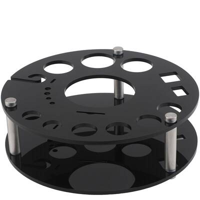 尾新款旋转2圆形色亚克力套装防跌落鸡酒调酒器黑酒吧工UOI具0件