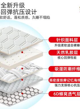 床垫NE2sdnMg海绵乳软垫胶用加厚宿舍学家生单人榻榻米垫子海绵褥