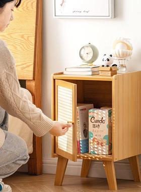 新款简约床头柜小家用窄床超边柜收纳柜柜家用床UUE头型床头边几