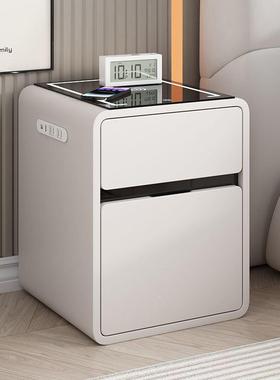 智床能头柜一体保险卧柜家功用保险箱充电收72566纳家用室多能保