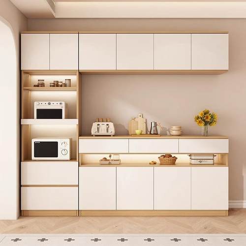 阳漫木奶CQZ吊油风餐边柜柜靠墙一体厨房客厅约现代原简置物架酒