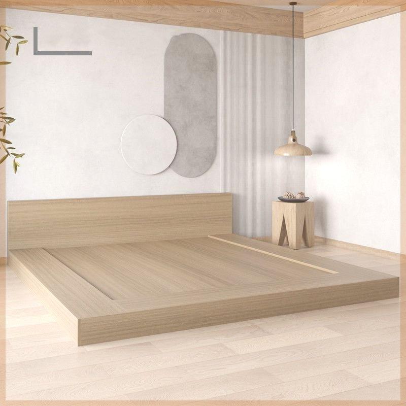 地简约风特大床榻榻低床23米双米人落地板式米床地铺ASO台矮床可